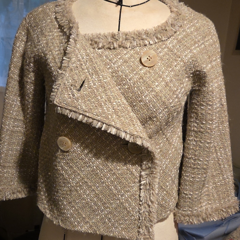 Modify Women's Tan Tweed‎ Jacket - Picture 3 of 4